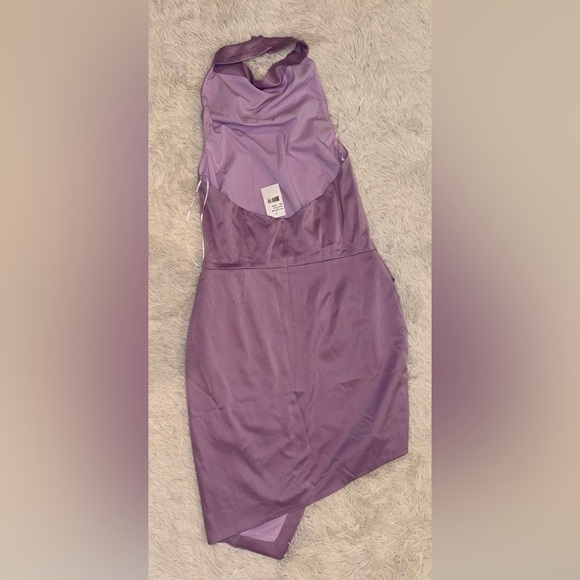 NWOT Elliatt Camo Asymmetric Satin Cocktail Dress in Lavender Sz M NWOT Elliatt Camo Asymmetric Satin Cocktail Dress in Lavender Sz M